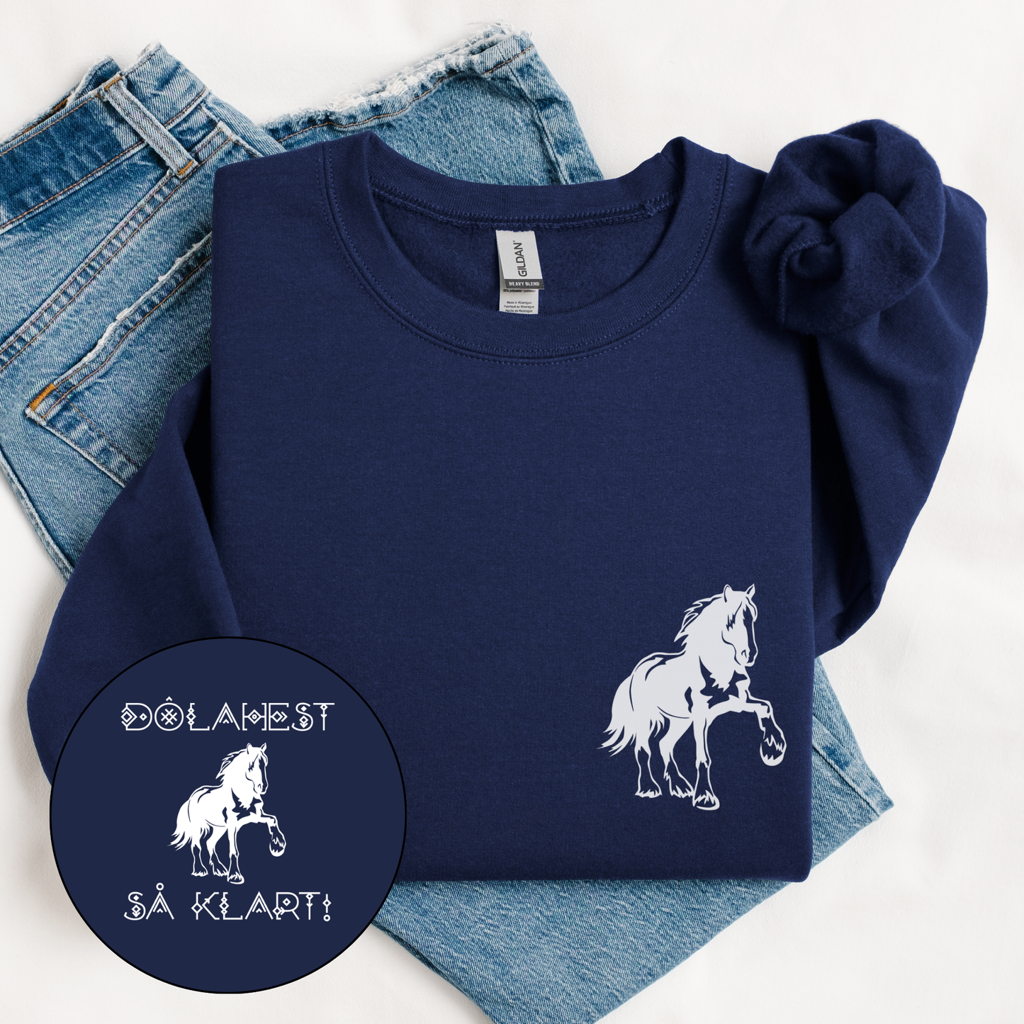 Dølahest så klart | Genser hest | Unisex 1