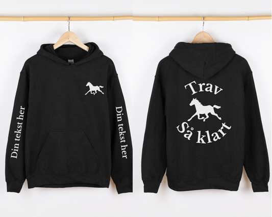 Trav så klart | Personlig hettegenser hest | Unisex