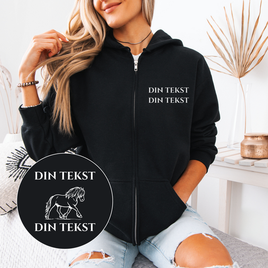 KALDBLODS hettejakke | Personlig hettejakke hest | Unisex (2)