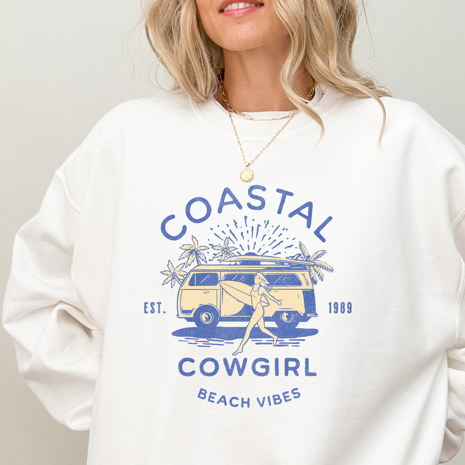 Hvit coastal cowgirl hestegenser