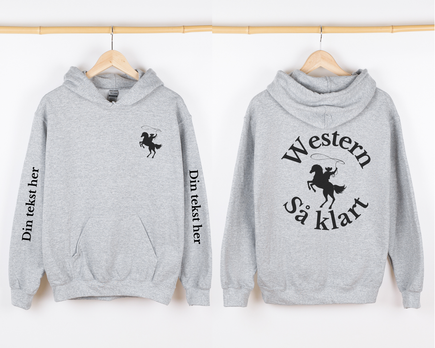 Western så klart | Personlig hettegenser hest | Unisex
