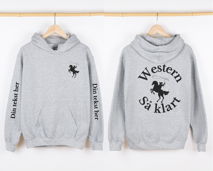 Western så klart | Personlig hettegenser hest | Unisex