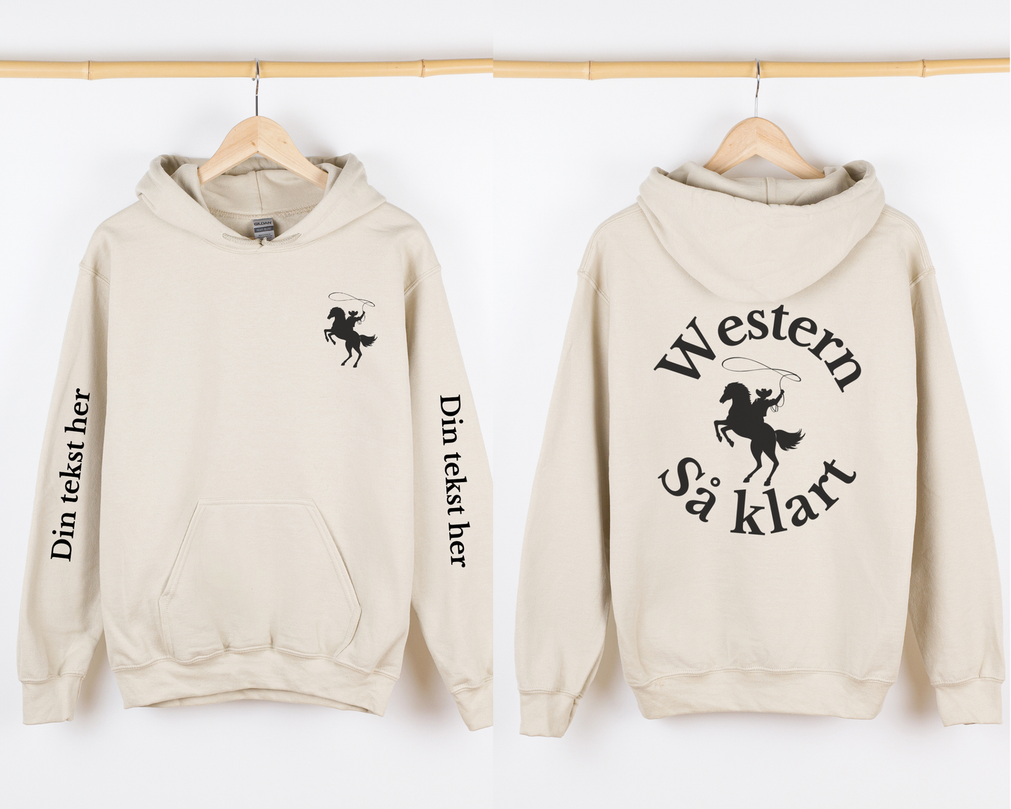 Western så klart | Personlig hettegenser hest | Unisex