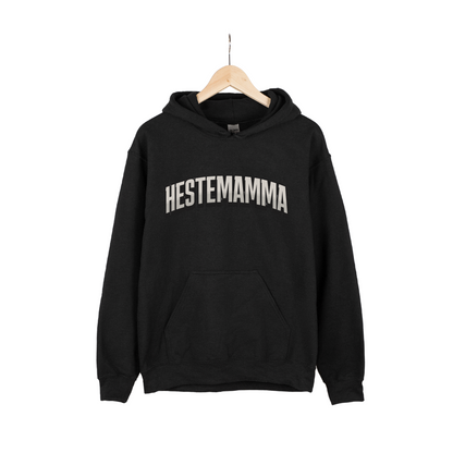 Svart hettegenser hest, hestemamma genser, hestemamma hoodie