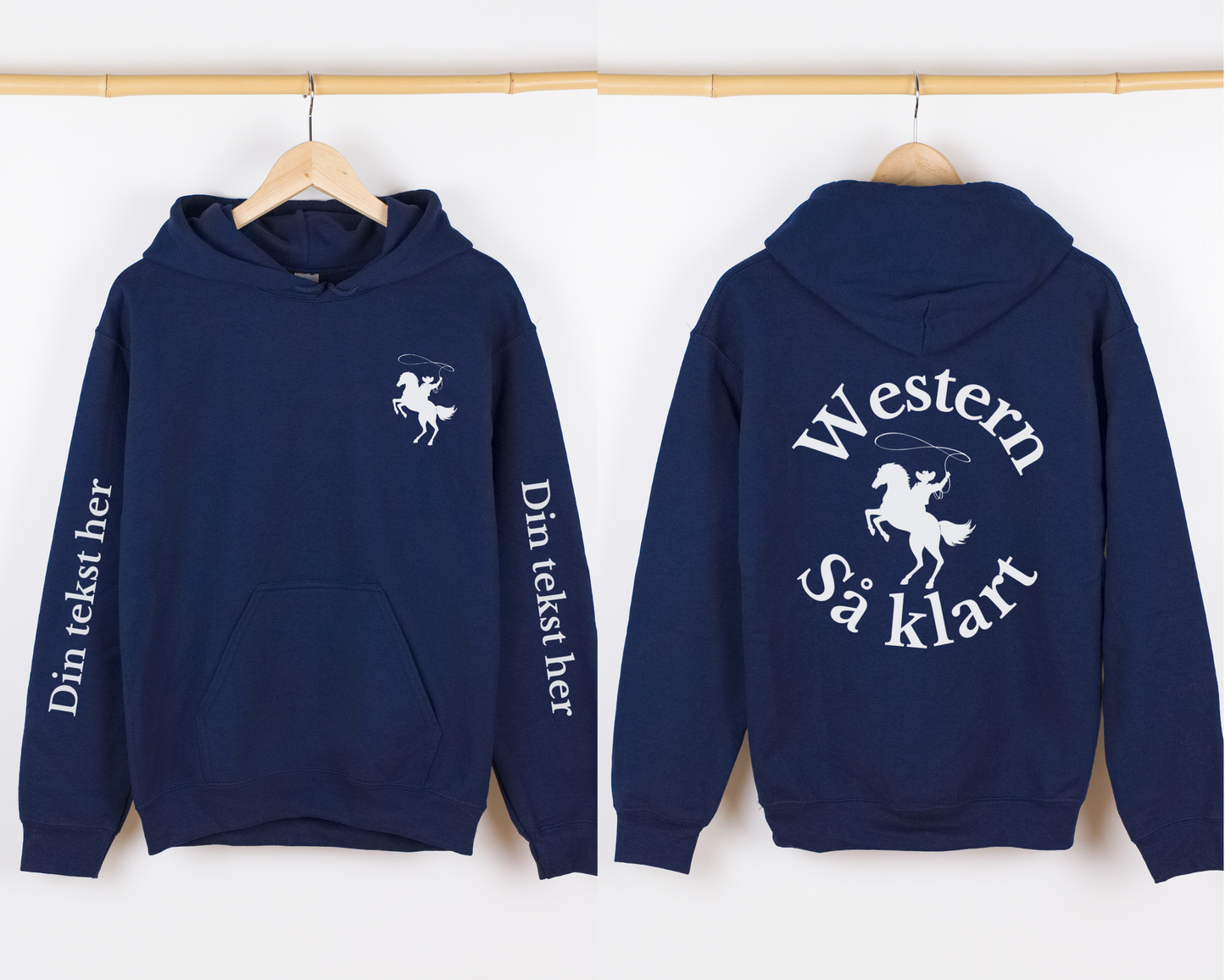 Western så klart | Personlig hettegenser hest | Unisex