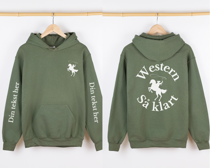 Western så klart | Personlig hettegenser hest | Unisex