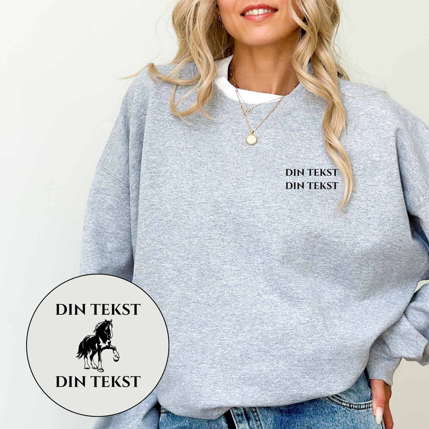 Personlig Genser | Dølahest | Unisex (1)