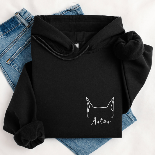 Hundeører | Personlig hettegenser hund | Unisex