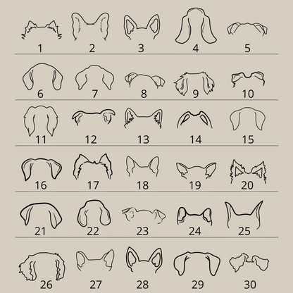 Hundeører | Personlig hettegenser hund | Unisex