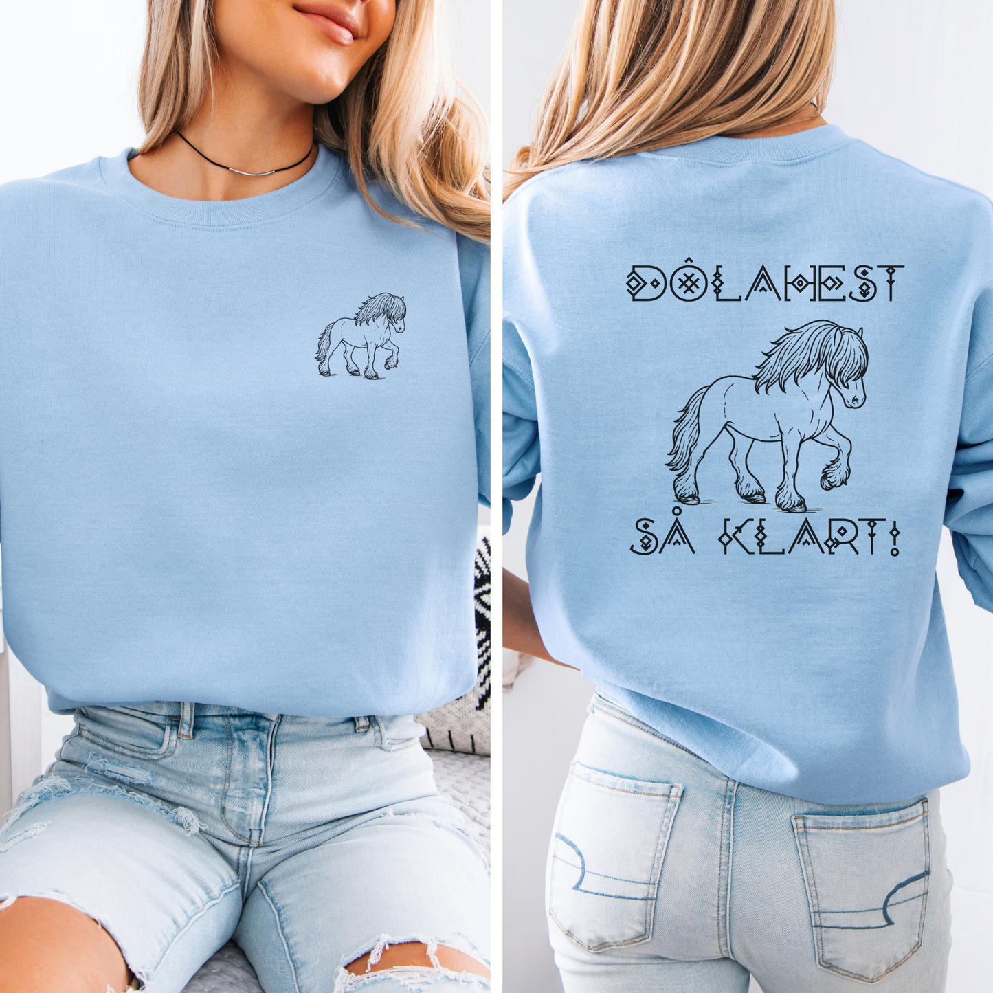Dølahest så klart | Genser hest | Unisex 2