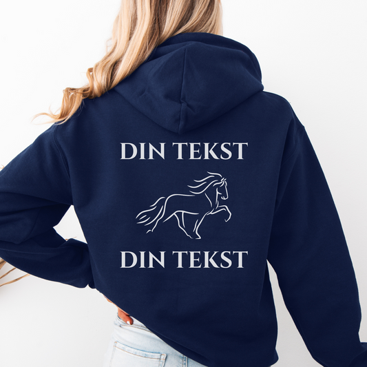 ISLANDSHEST hettejakke | Personlig hettejakke hest | Unisex