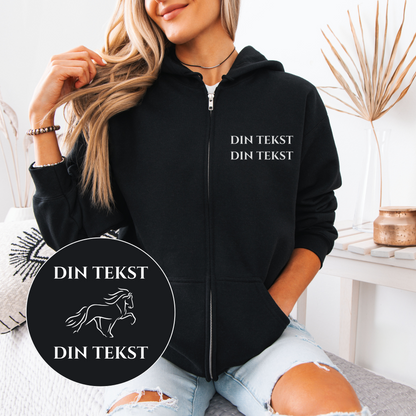 ISLANDSHEST hettejakke | Personlig hettejakke hest | Unisex