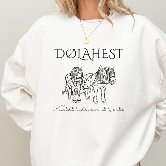 Dølahest, kaldt hode, varmt hjerte | Genser hest | Unisex