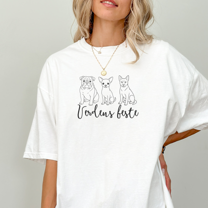 Hund med tekst | Personlig t-skjorte hund | Unisex