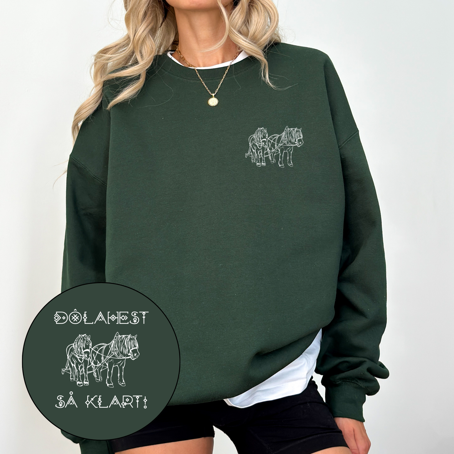 Dølahest så klart | Genser hest | Unisex 3