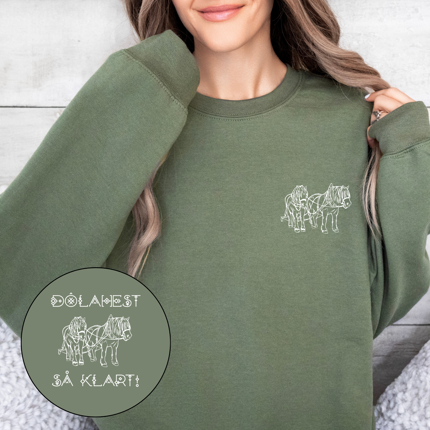 Dølahest så klart | Genser hest | Unisex 3