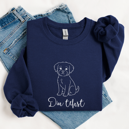 Hund med tekst | Personlig genser hund | Unisex