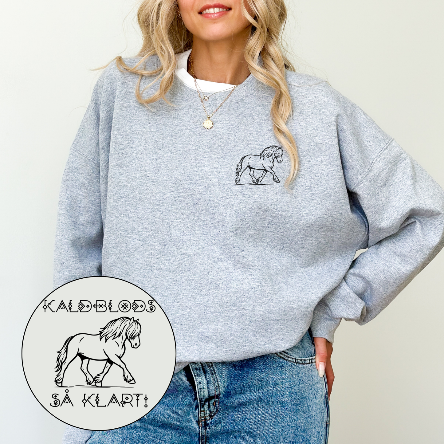 Kaldblods så klart | Genser hest | Unisex 2