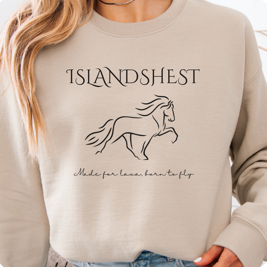 Hestegenser | Islandshest - made for lava, born to fly | Unisex