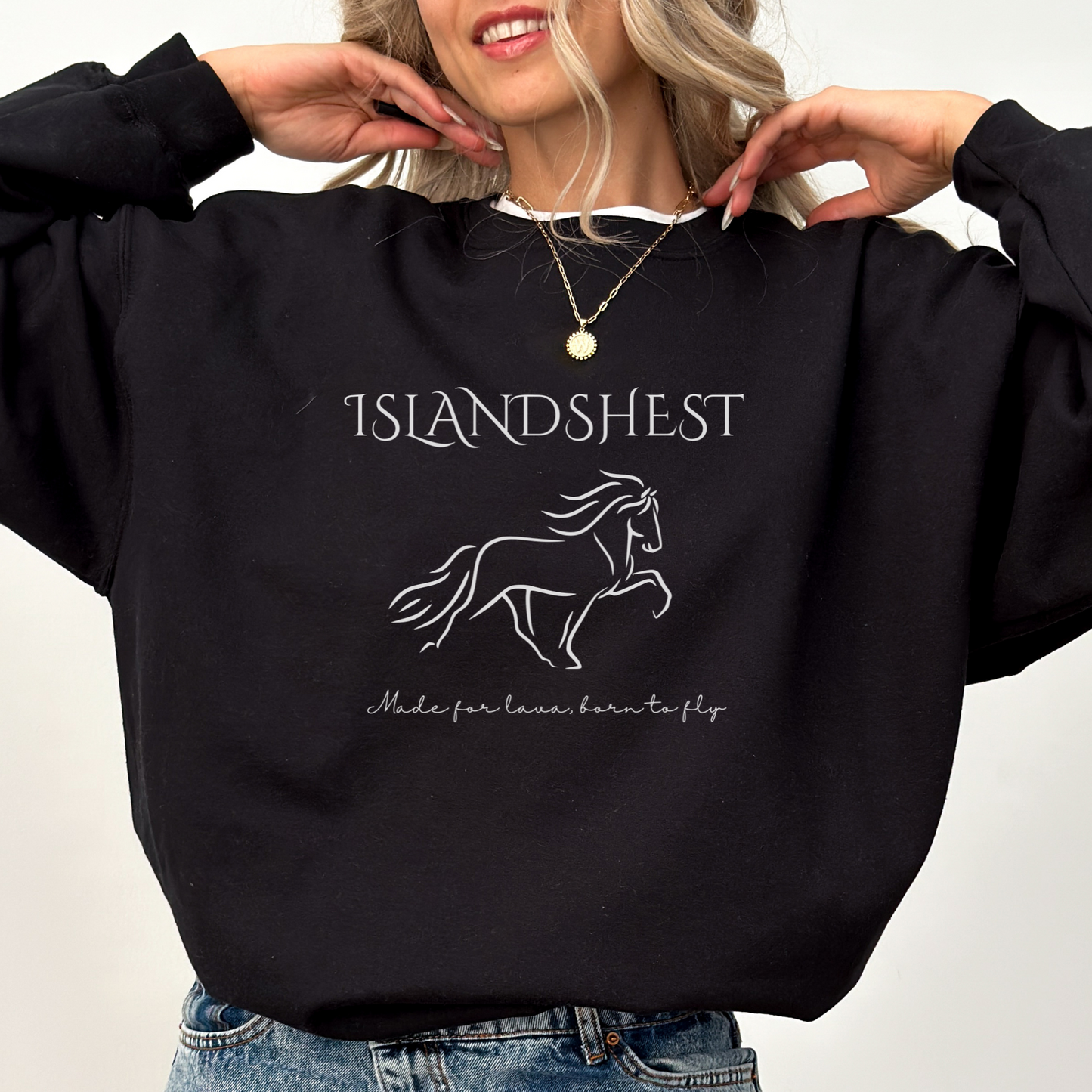 Hestegenser | Islandshest - made for lava, born to fly | Unisex