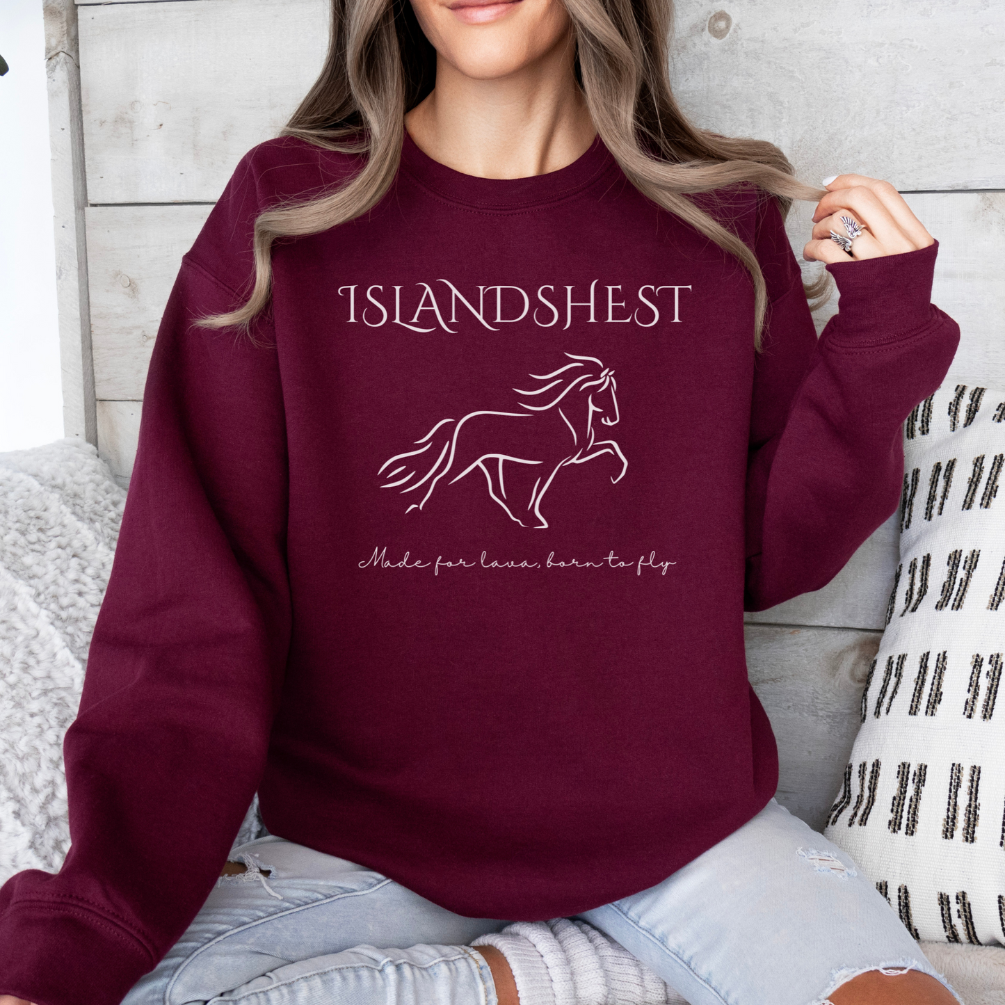 Hestegenser | Islandshest - made for lava, born to fly | Unisex
