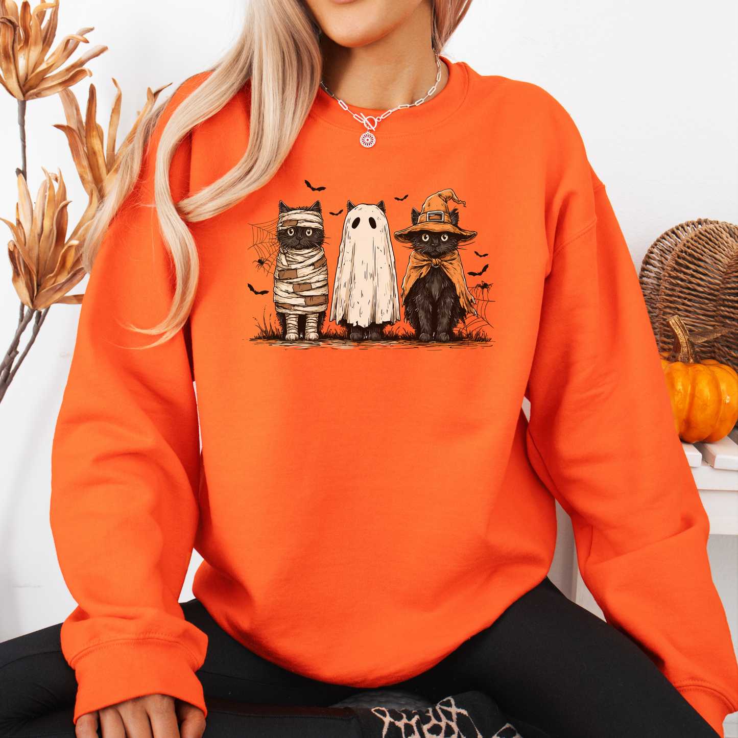 Halloween katter | Genser katt | Unisex