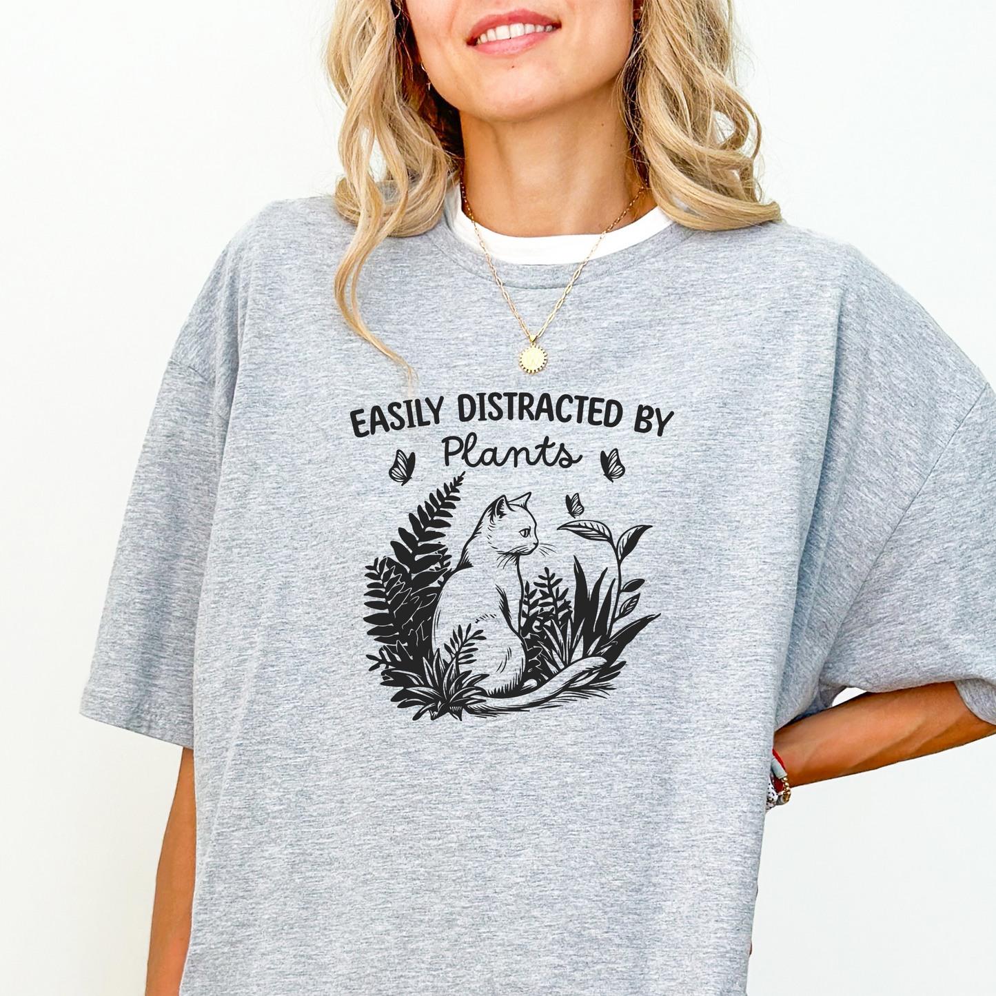 T-skjorte Hage | Easily distracted by plants | Unisex