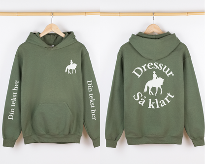 Dressur så klart | Personlig hettegenser hest | Unisex