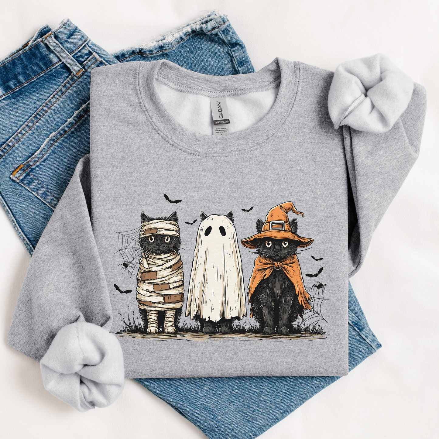 Halloween katter | Genser katt | Unisex