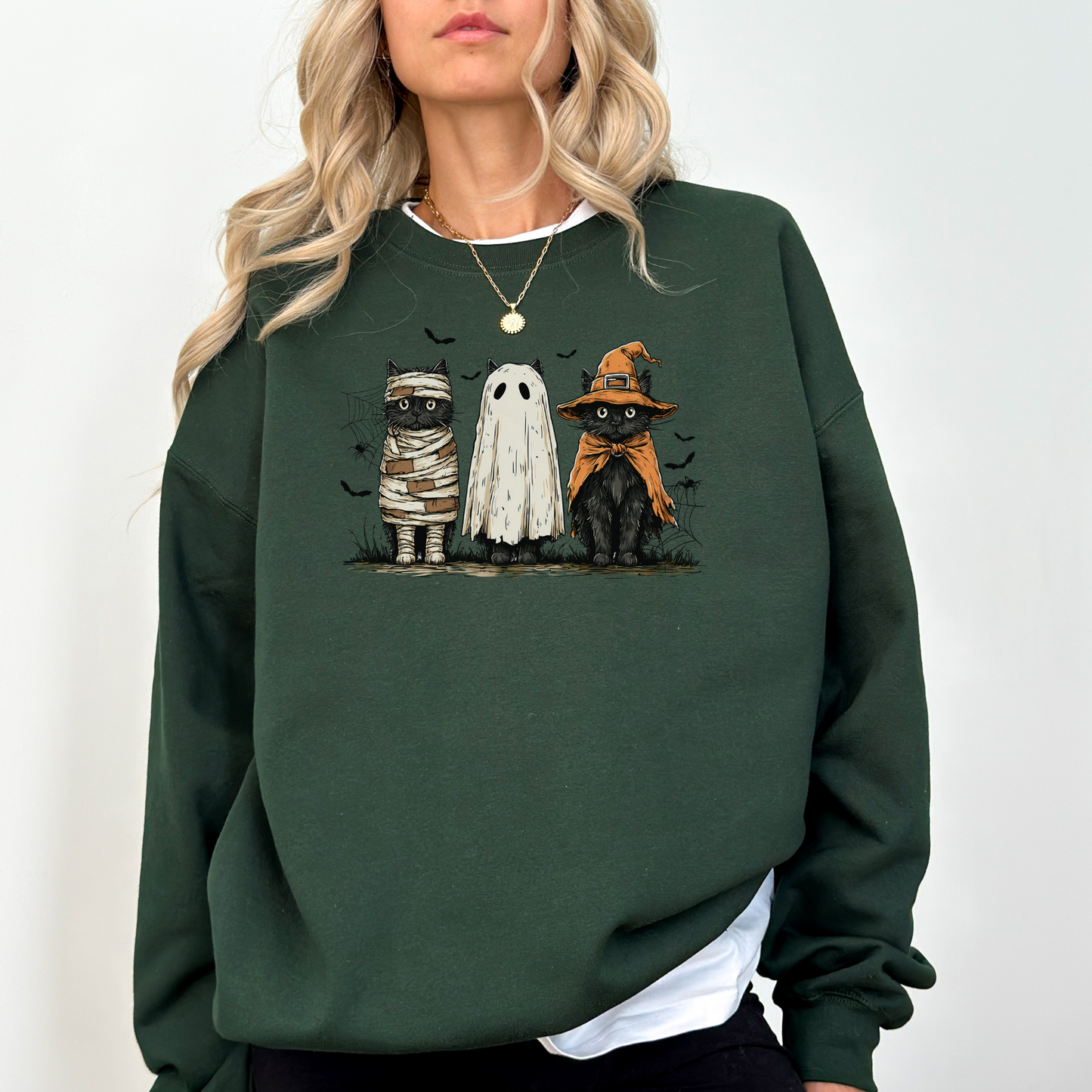 Halloween katter | Genser katt | Unisex