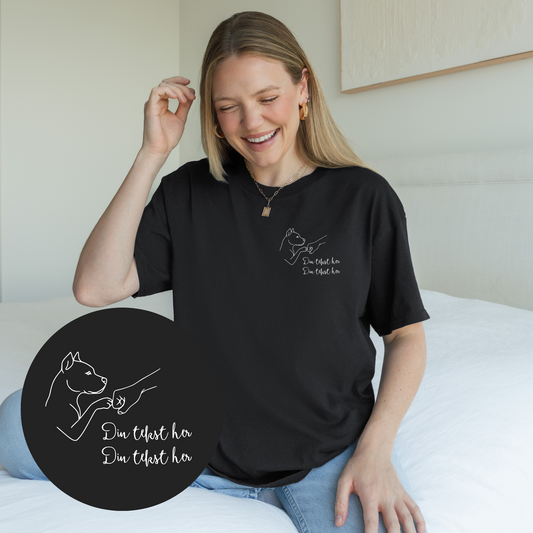 Hund fist bump | Personlig t-skjorte hund | Unisex