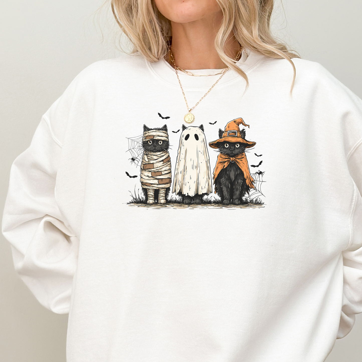 Halloween katter | Genser katt | Unisex