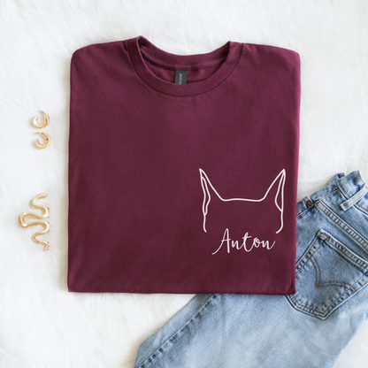 Hundeører | Personlig t-skjorte hund | Unisex