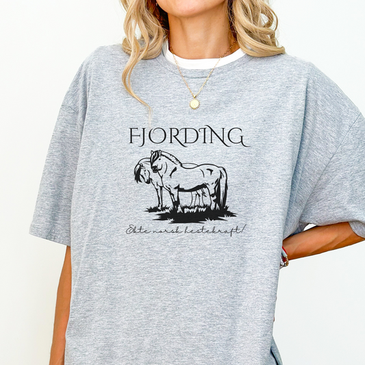 Fjording, ekte norsk hestekraft | T-skjorte hest | Unisex