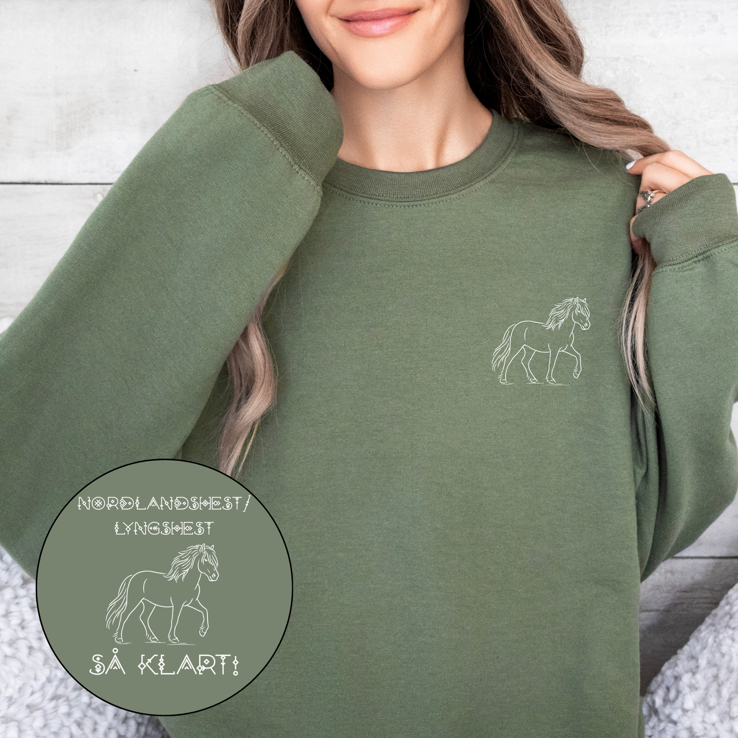 Nordlandshest/Lyngshest så klart | Genser hest | Unisex