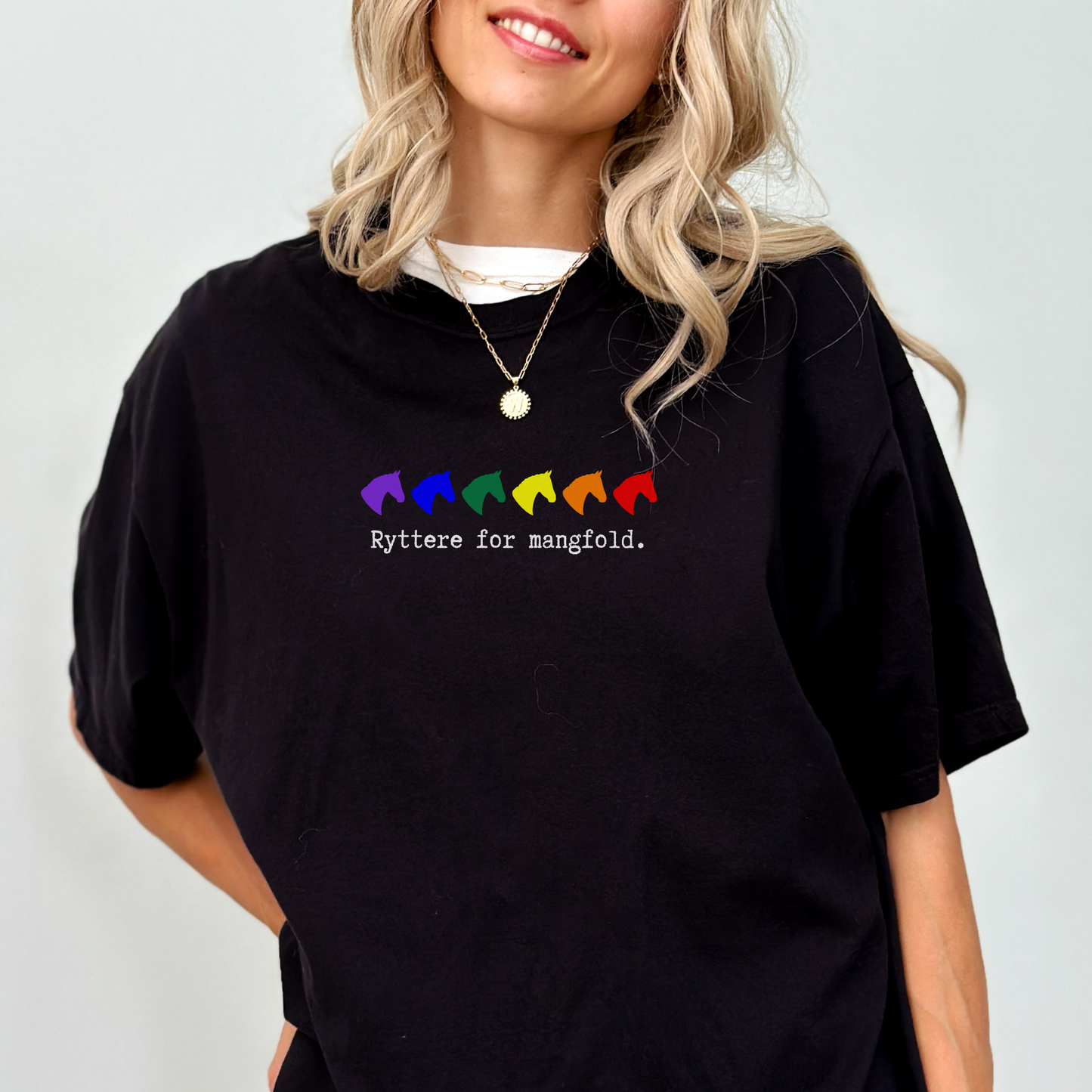 T-skjorte, hest | Ryttere for mangfold| Unisex