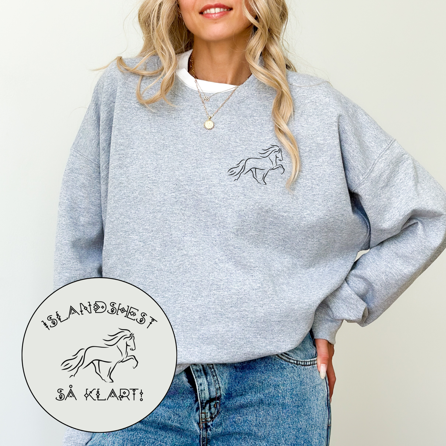 Islandshest så klart | Genser hest | Unisex