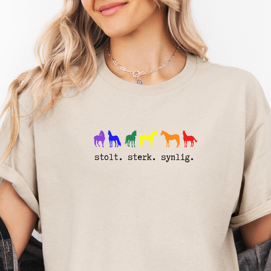 T-skjorte, hest | stolt. sterk. synlig. | Unisex