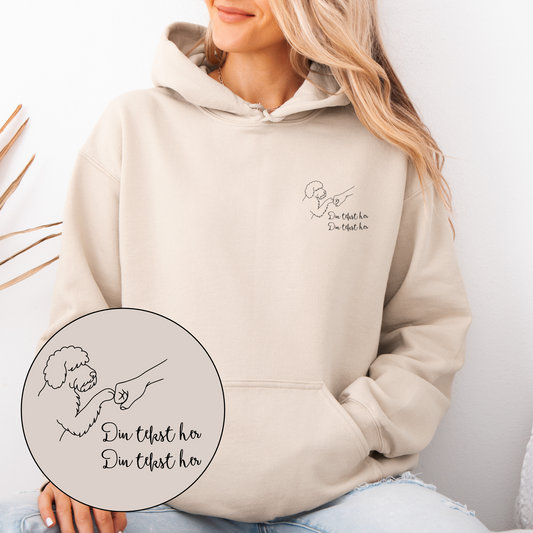 Hund fist bump | Personlig hettegenser hund | Unisex