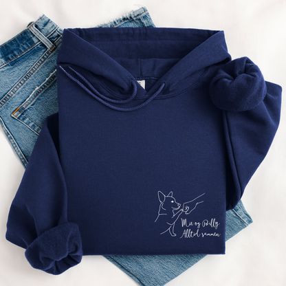 Hund fist bump | Personlig hettegenser hund | Unisex