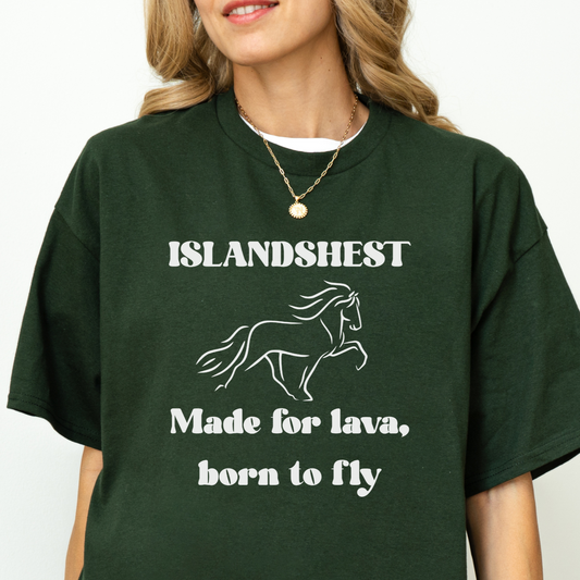 T-skjorte, Hest | Islandshest made for lava, born to fly | Unisex (2)