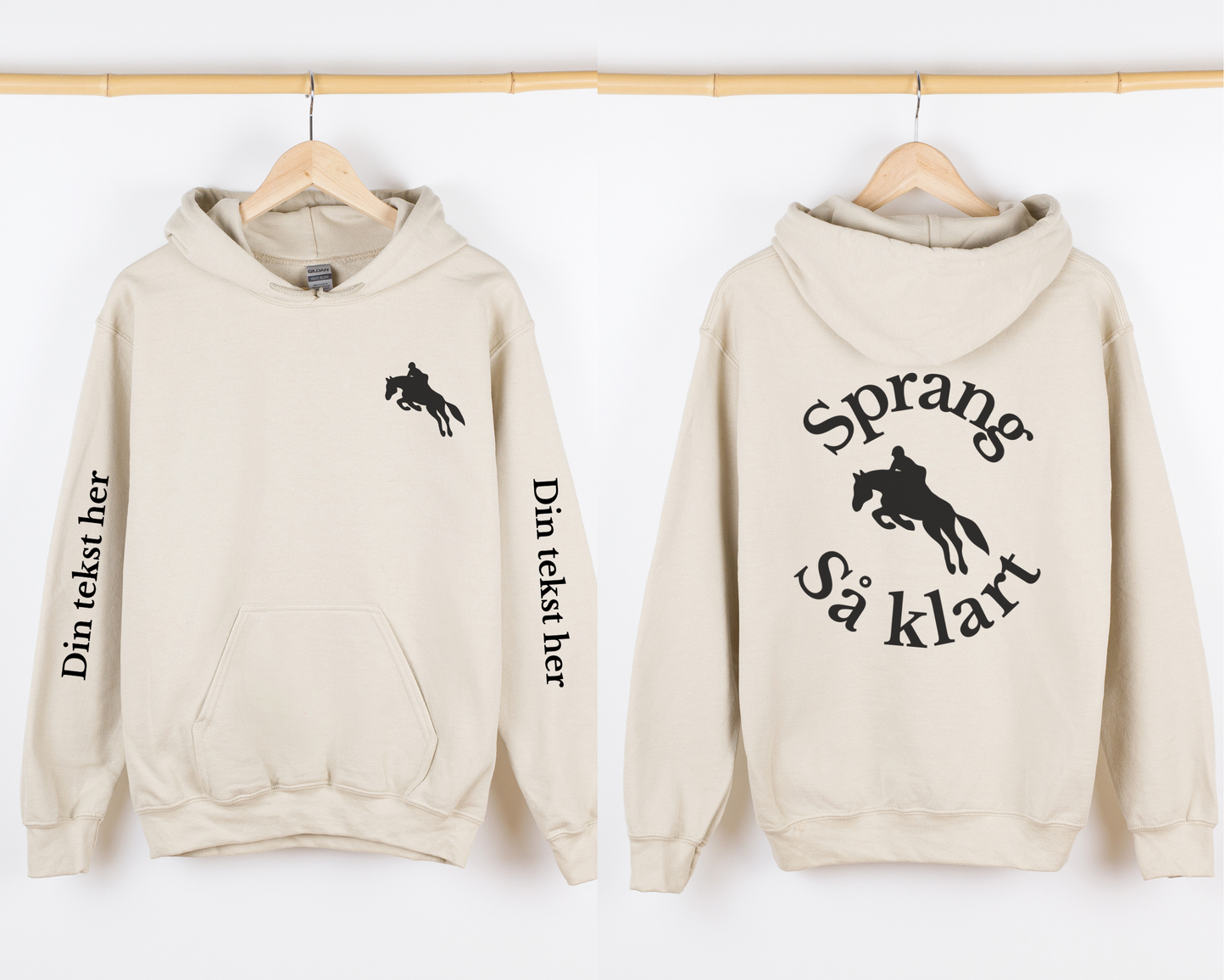Sprang så klart | Personlig hettegenser hest | Unisex